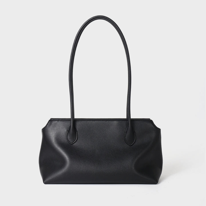 Long-Handle Structured Rectangle Shoulder Tote Bag