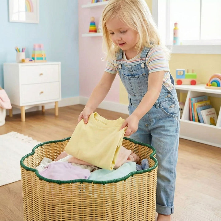 Stylish storage basket with wavy edge Kalsten