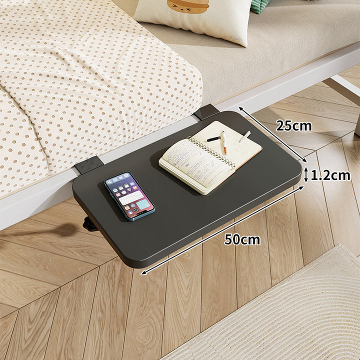 Clamp-On Floating Bedside Shelf with Bamboo Top and Slim Profile