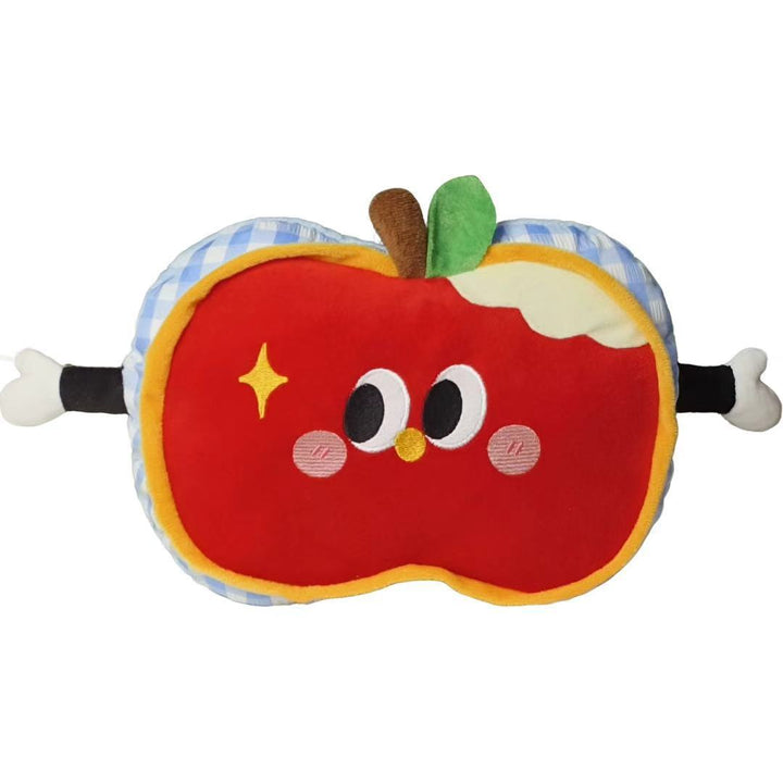 Padded child seat back cushion in apple plush design with side armrests