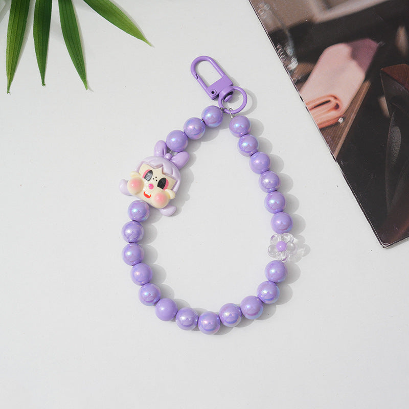 Cartoon-Themed Beaded Keychain kalsten