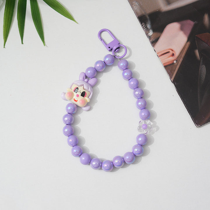 Cartoon-Themed Beaded Keychain kalsten