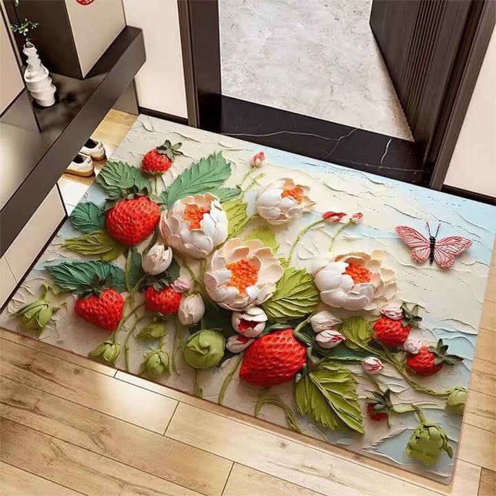 Elegant Floral Pattern Area Mat