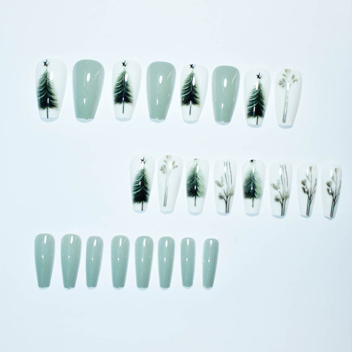 Artistic Botanical Press-On Nail Art Kalsten