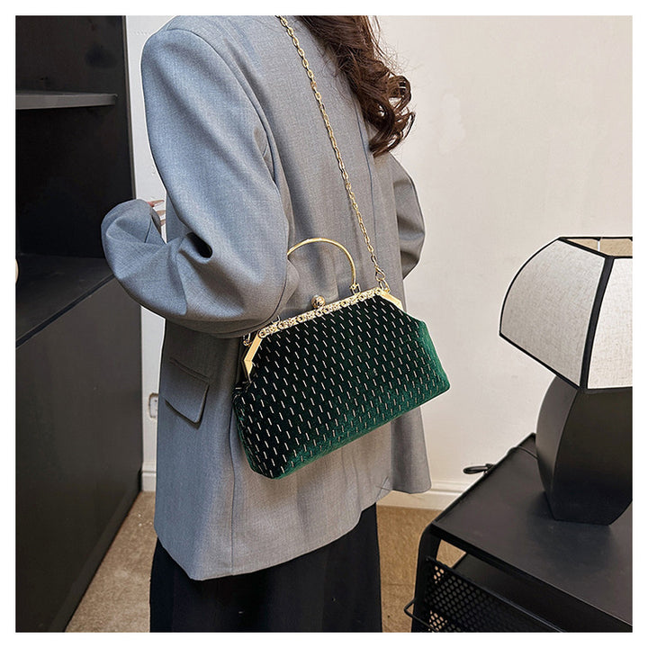 Vintage Glamour Chain-Handled Handbag