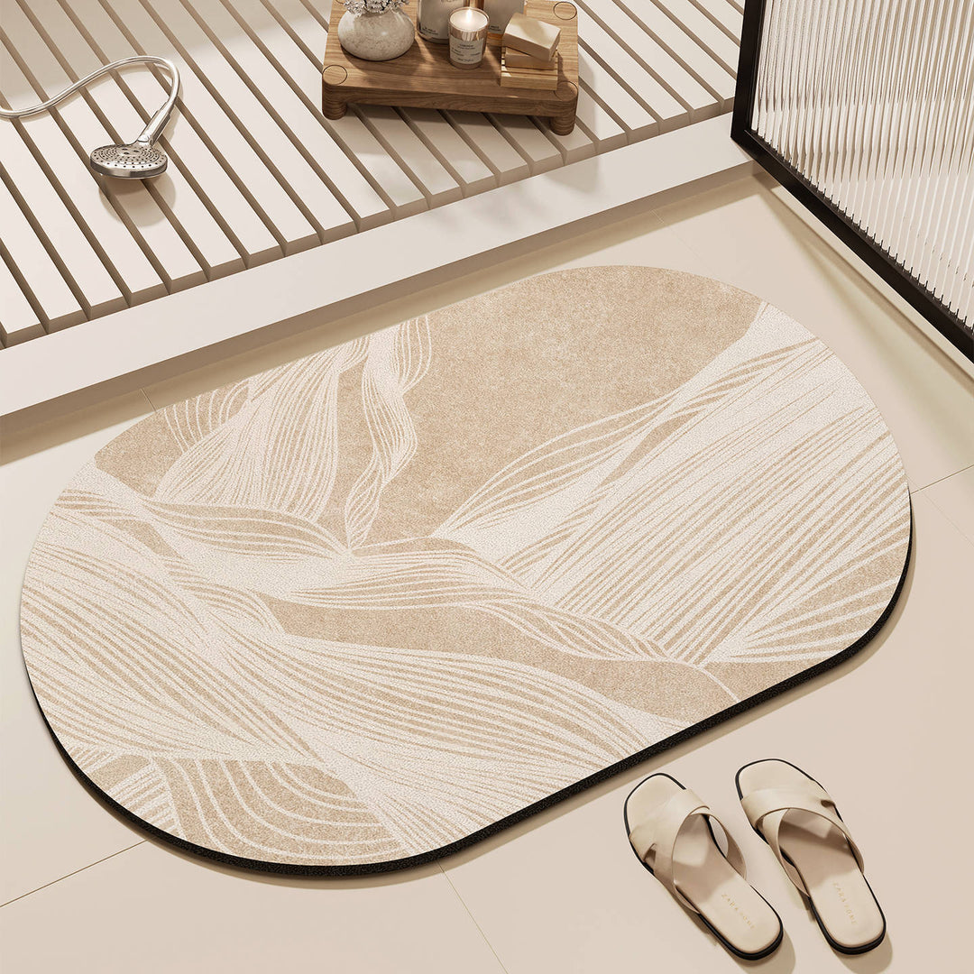 Elegant Oval Bathroom Mat Kalsten