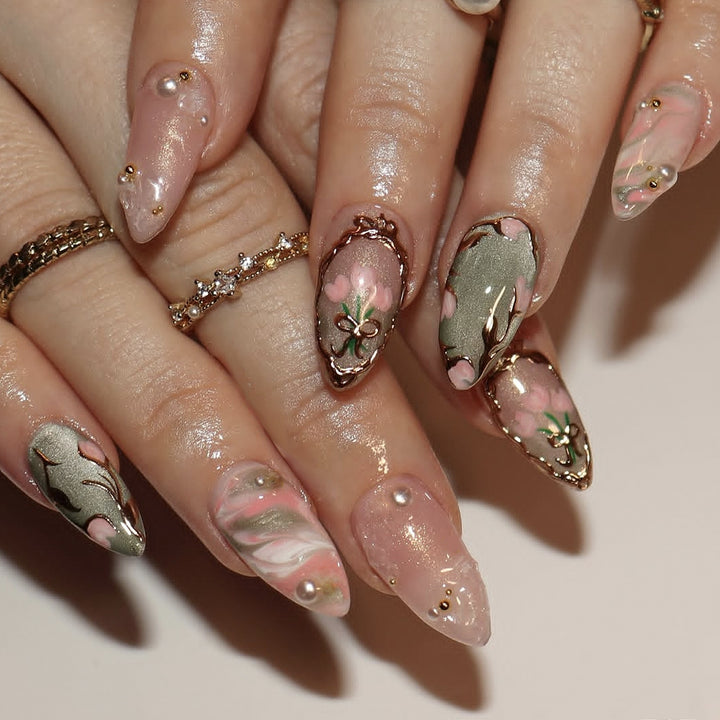 Decorative Artistic Press-On Nail Set