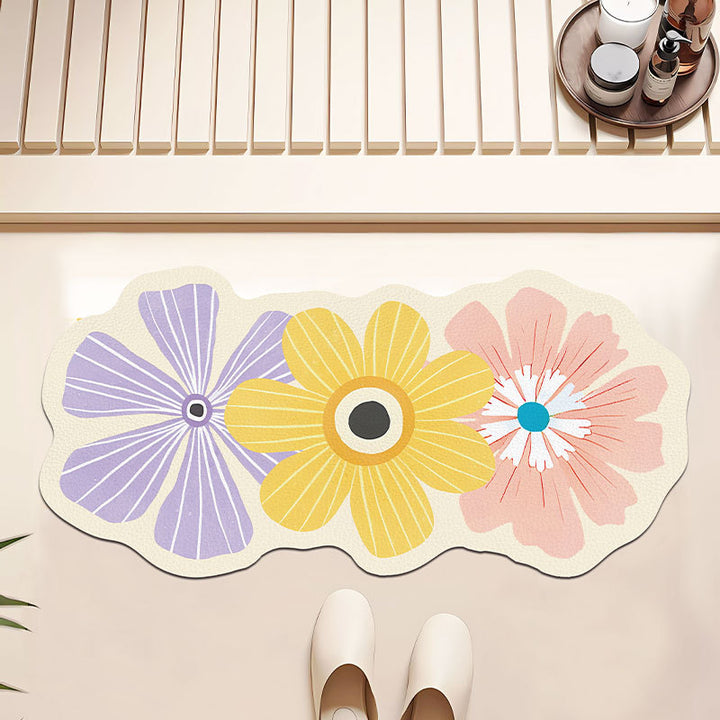 Decorative Floral Bath Mat Kalsten