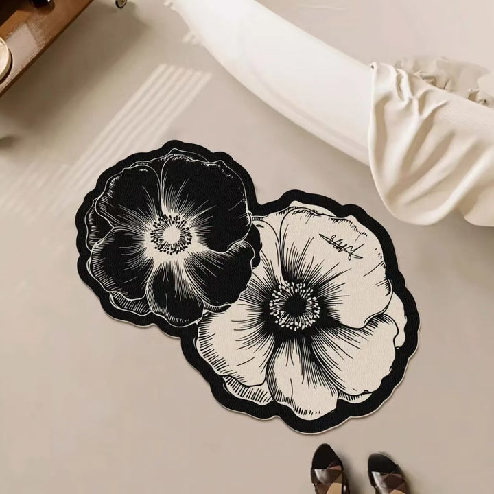 Floral Print Bath Mat Kalsten