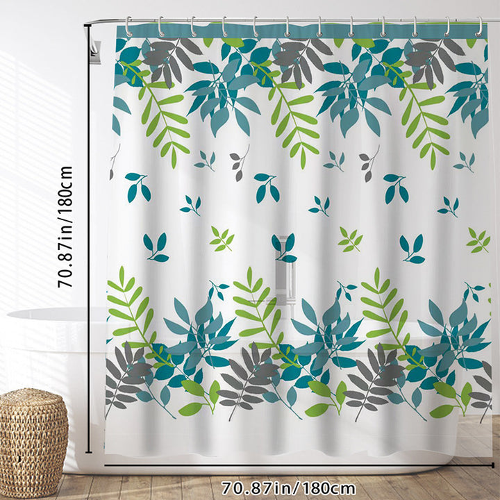 Leaf Motif Shower Curtain Kalsten