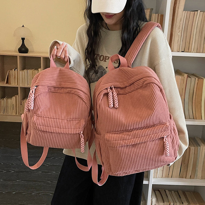 Corduroy Multi-Pocket Backpack Kalsten