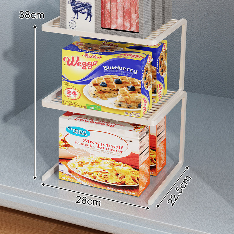 Triple-Tier Slim Slotted Countertop Pantry Shelf Organizer
