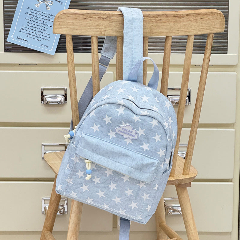 Transparent Window Star-Print Backpack Kalsten