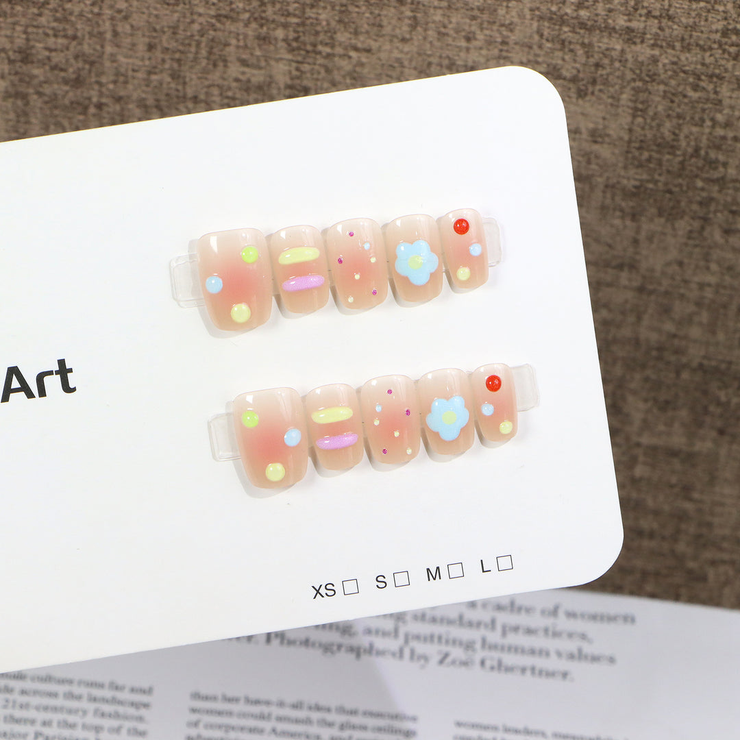 Fun-Themed Press-On Nail Set Kalsten