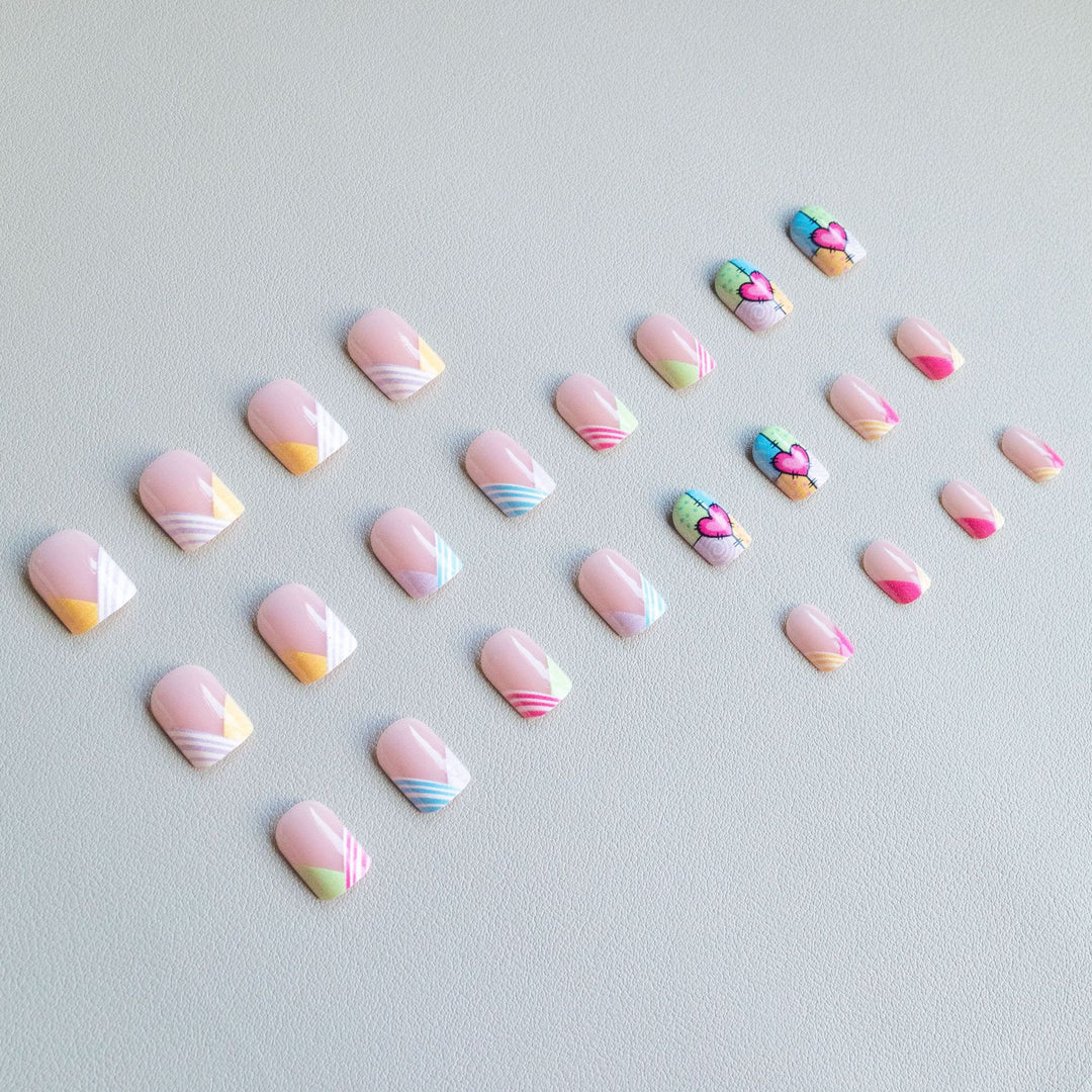 Artistic Heart Sketch Nail Art Set