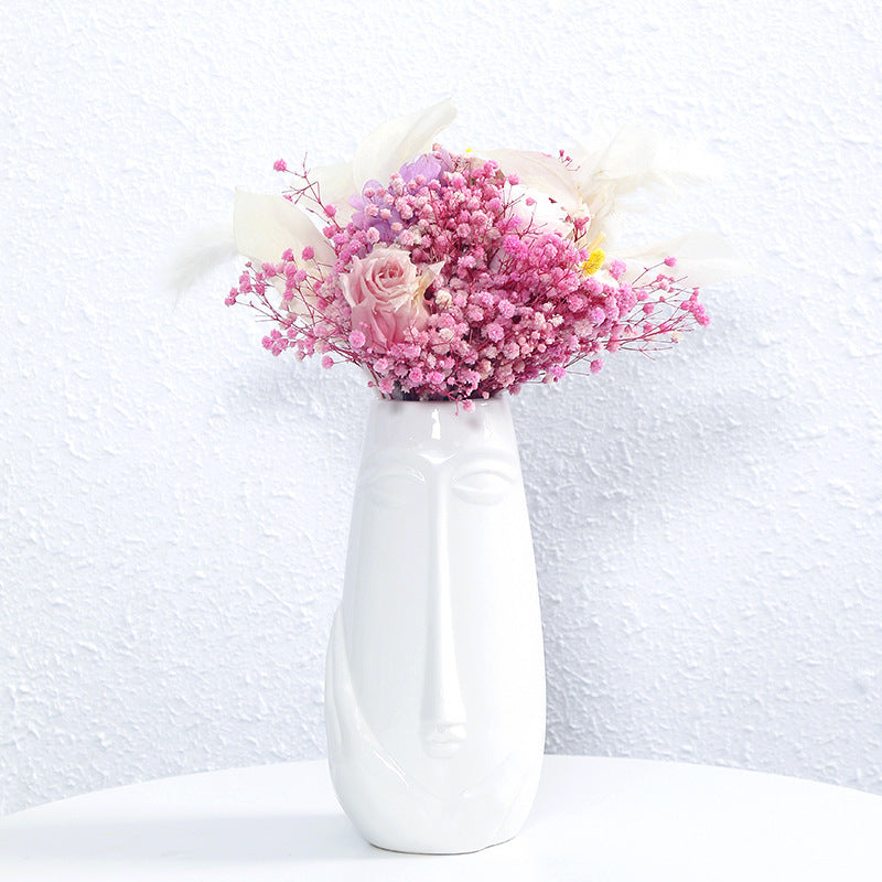 Artistic Face-Shaped Ceramic Vase Kalsten