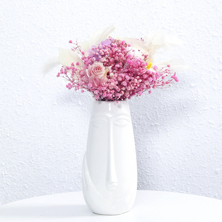 Artistic Face-Shaped Ceramic Vase Kalsten