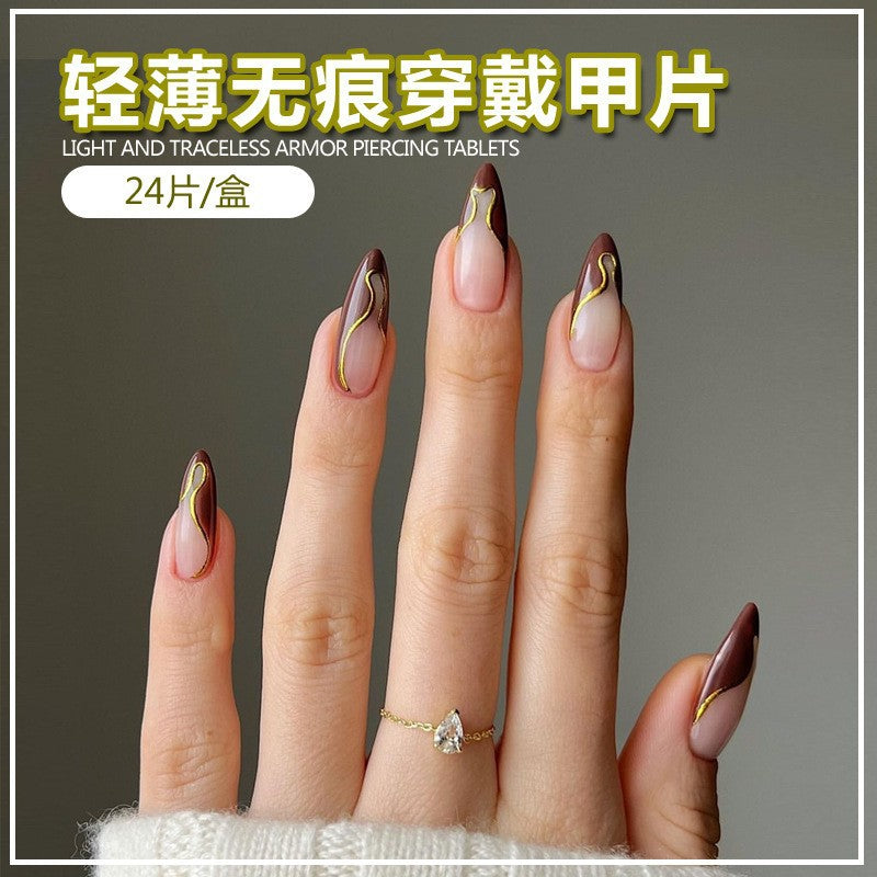 Glamorous Glittery Stiletto Press-On Nails Kalsten