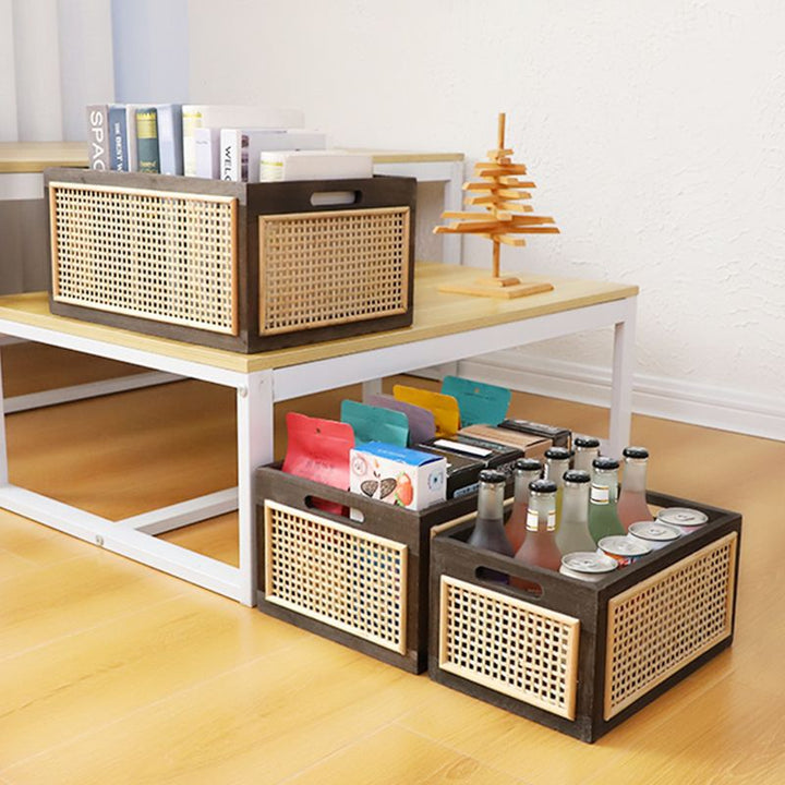 Versatile Wooden Storage Basket Kalsten