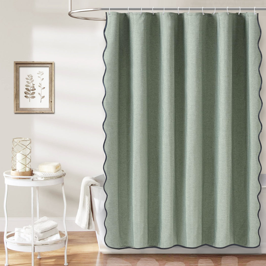 Elegant Scalloped Shower Curtain Kalsten
