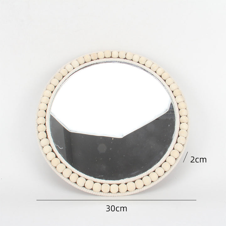 Wall mirror with wicker basket Kalsten