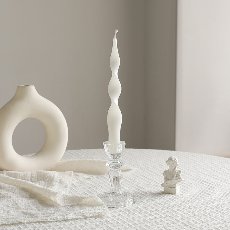 Hand-Poured Beaded Sphere Taper Candle