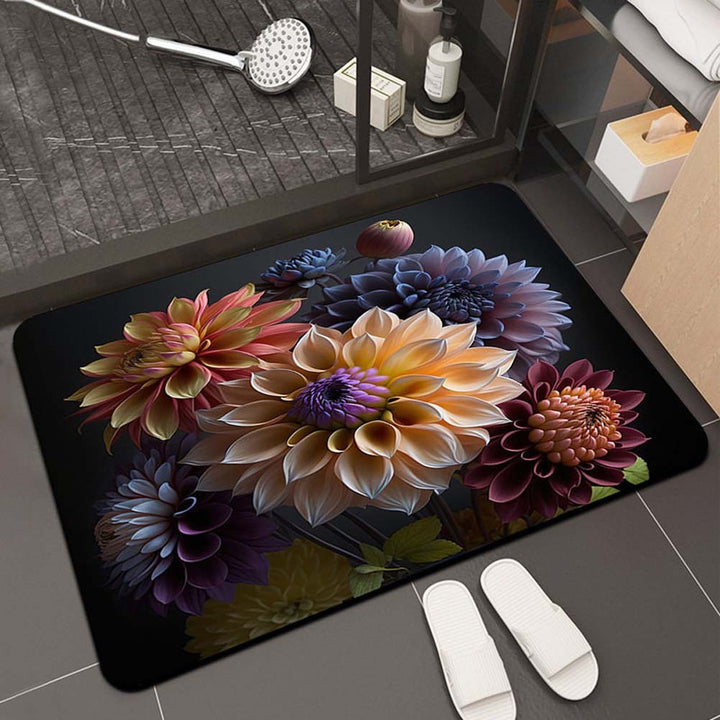 Floral Design Bath Mat