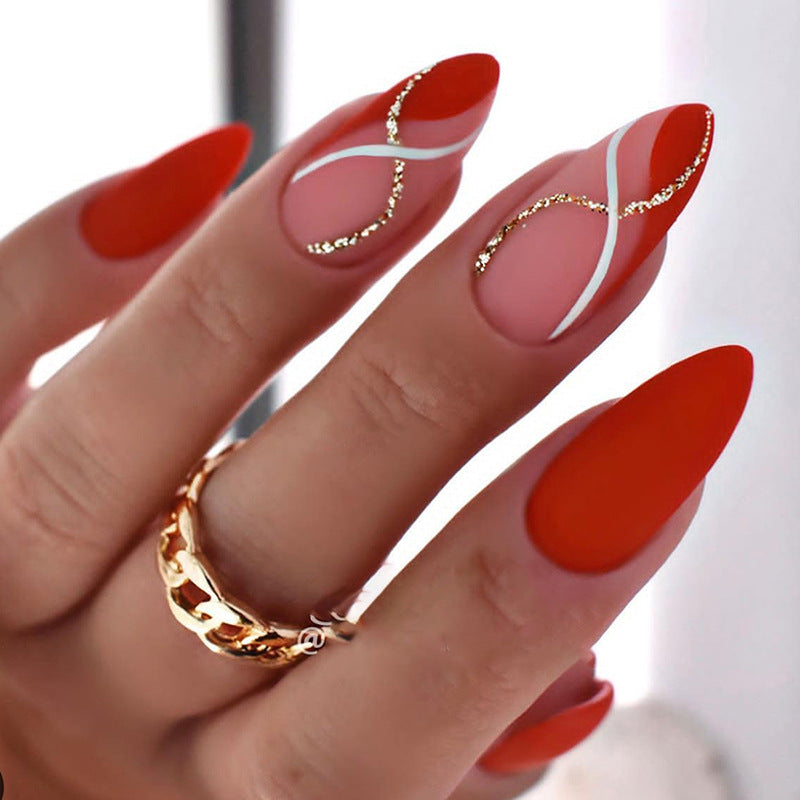 Elegant Mat Finish Press-On Nails Kalsten