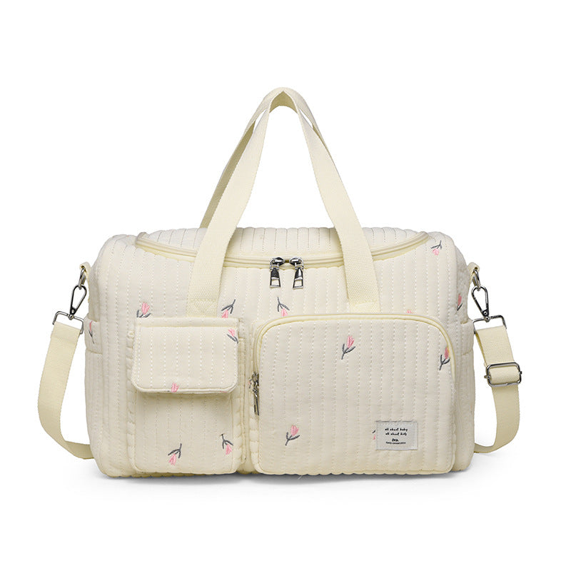 Multi-Pocket Quilted Travel Duffel Bag Kalsten