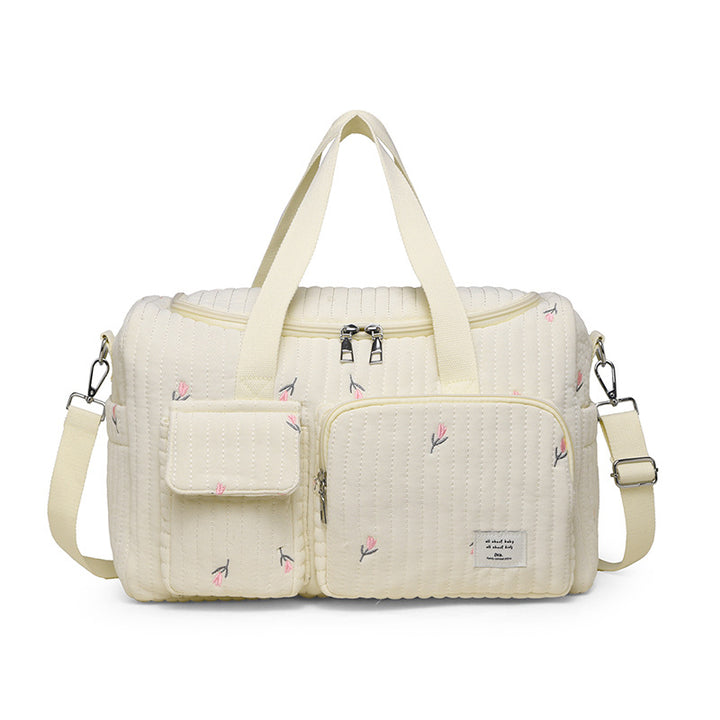 Multi-Pocket Quilted Travel Duffel Bag Kalsten