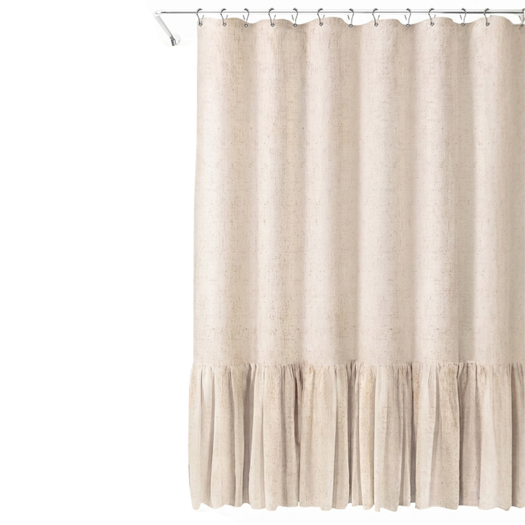 Ruffled Textured Shower Curtain Kalsten