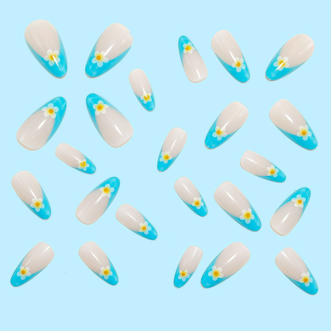 Creative artificial nails with floral accents Kalsten