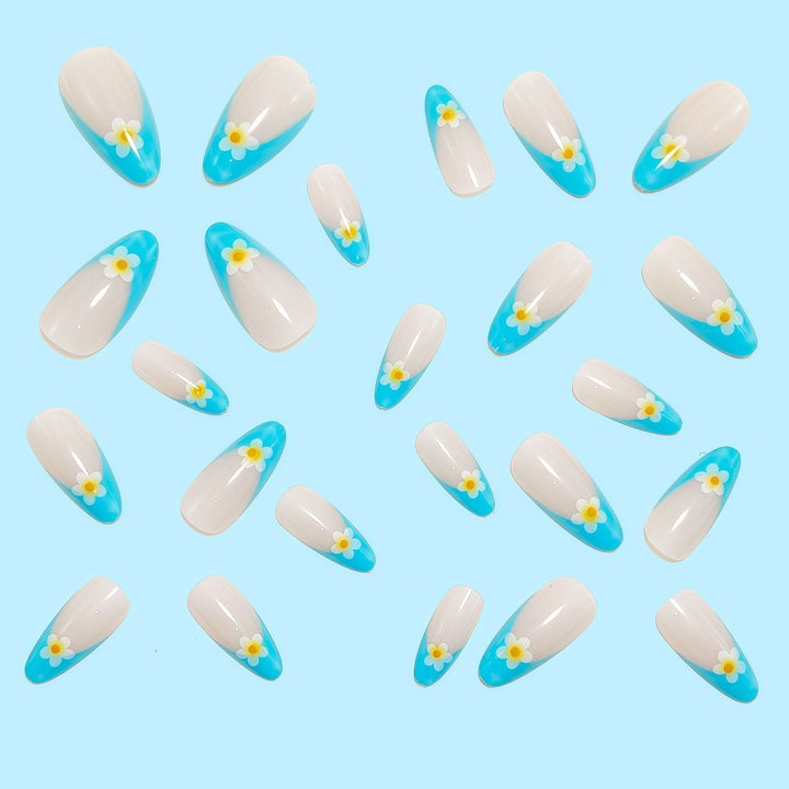 Creative artificial nails with floral accents Kalsten