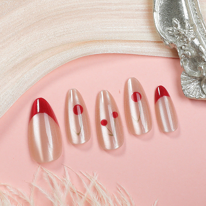 Floral Patterned Press-On Nail Set