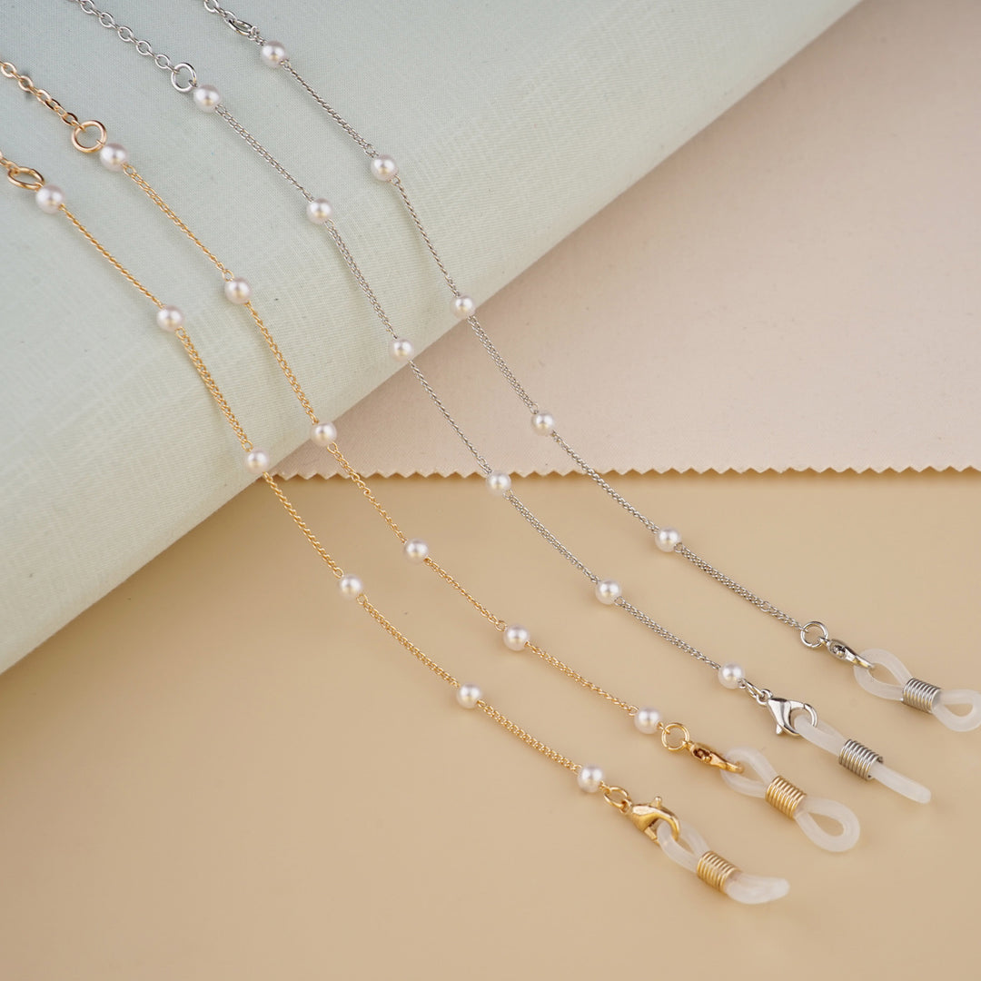 Elegant Pearl-Accented Eyewear Chain Kalsten
