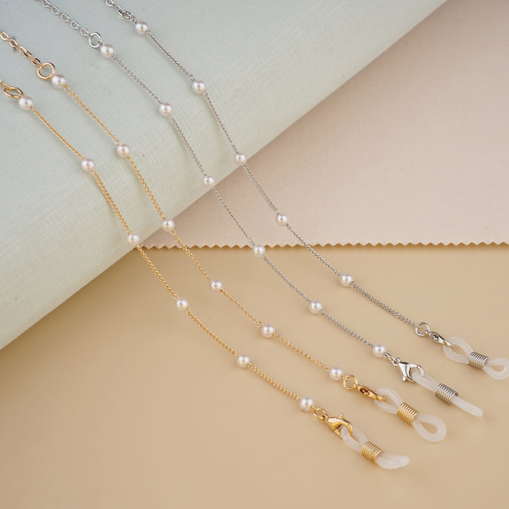 Elegant Pearl-Accented Eyewear Chain Kalsten