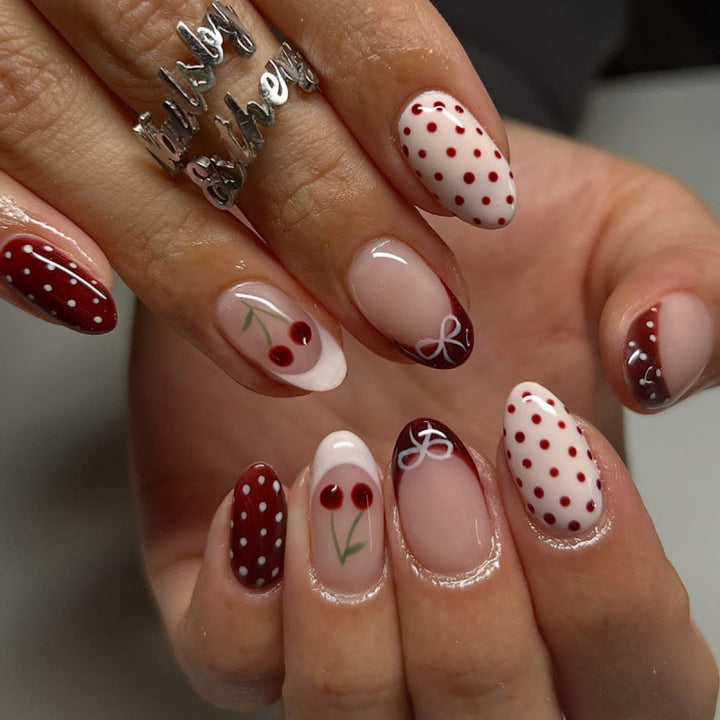Cherry Blossom-Inspired Press-On Nail Art Set