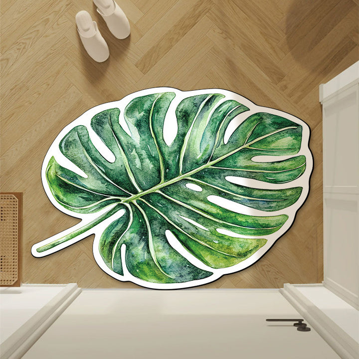 Leaf-Shaped Area Rug