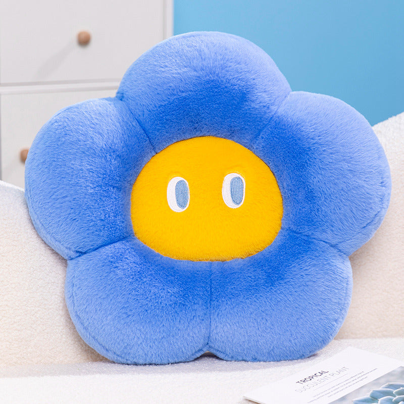 Plush cat cuddle pillow with large glitter eyes