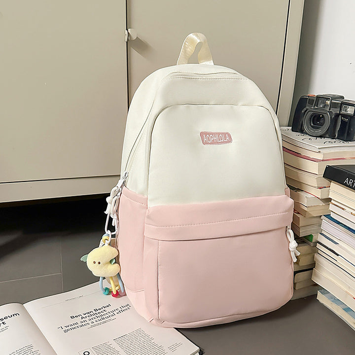Versatile Casual Backpack with Cute Keychain Kalsten