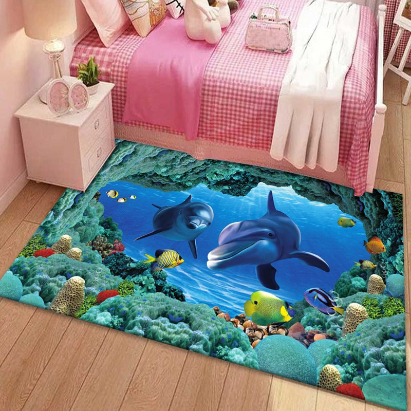 Coral Reef Ocean Scene Rug