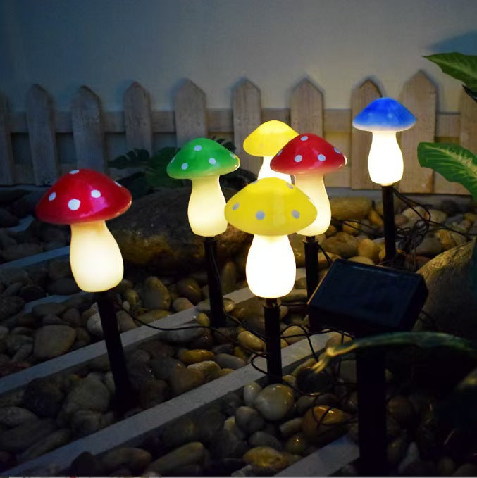 Whimsical Mushroom LED Stake String Lights For Garden Pathway With Weatherproof Design Kalsten