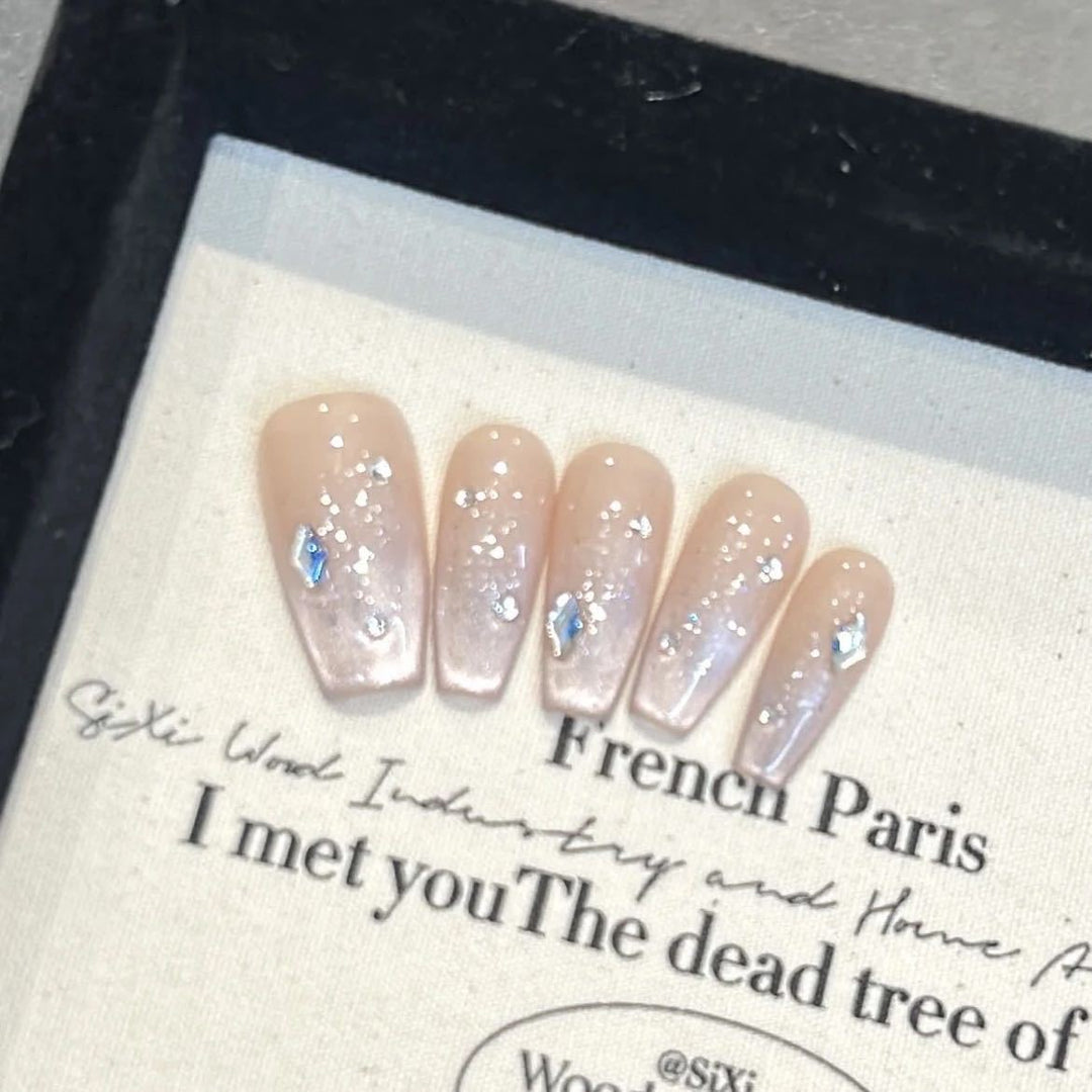 Glamorous Sparkling Press-On Nail Set Kalsten