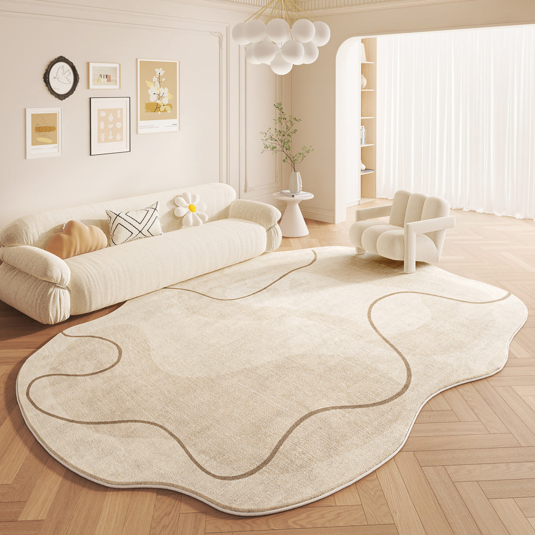 Modern Organic Shaped Area Rug for Home Decor