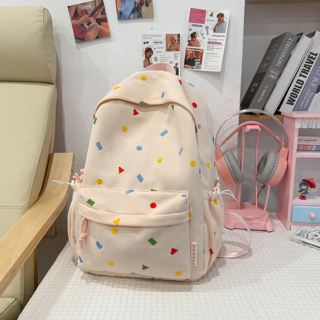 Stylish Multi-Color Polka Dot Backpack Kalsten