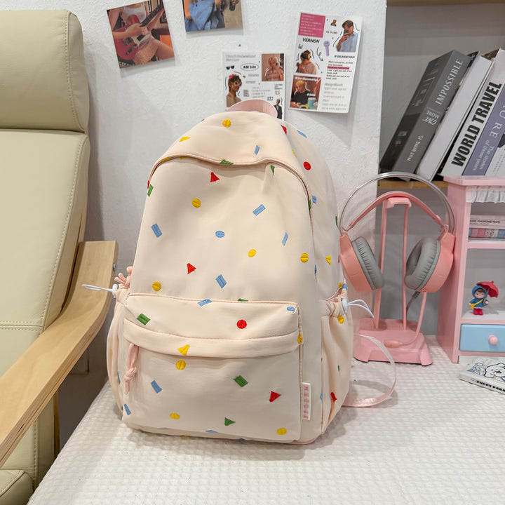 Stylish Multi-Color Polka Dot Backpack Kalsten