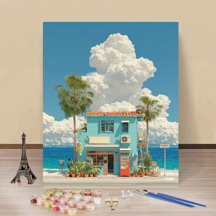 Coastal Themed DIY Paint by Numbers Canvas Art Kalsten
