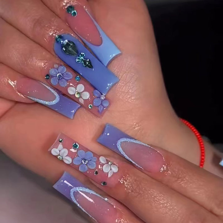 Decorative Floral Nail Art Press-On Nails Kalsten