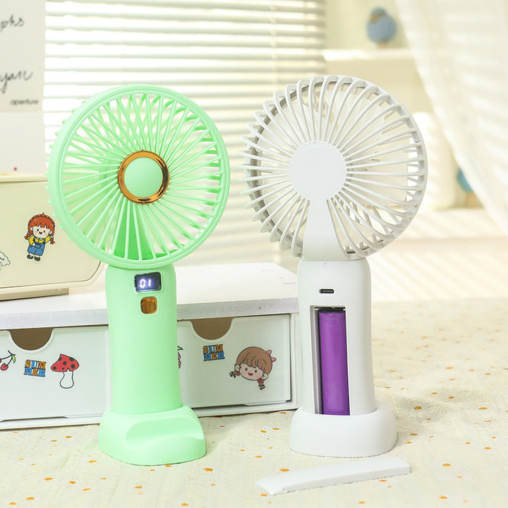 Portable USB Mini Hand Fan with Digital Speed Display Kalsten