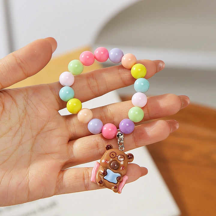 Colorful children's bracelet with crafted pendant Kalsten